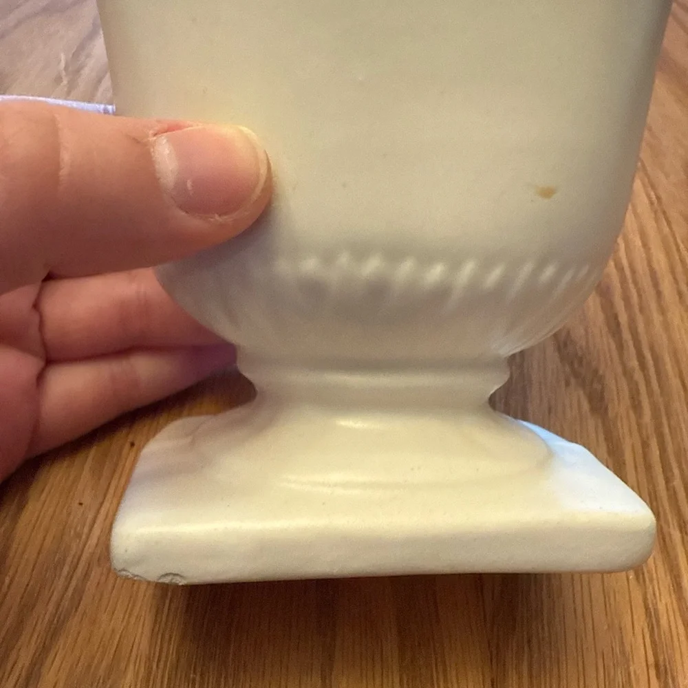 Vintage White Ceramic Decorative Urn Vase